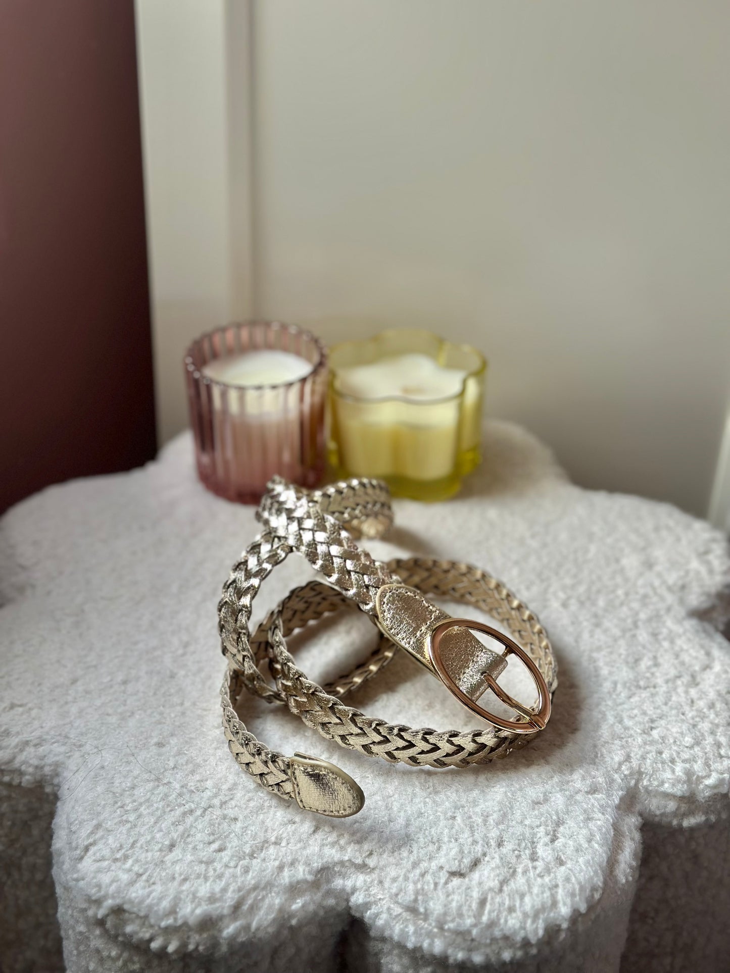 Ceinture tressée doré