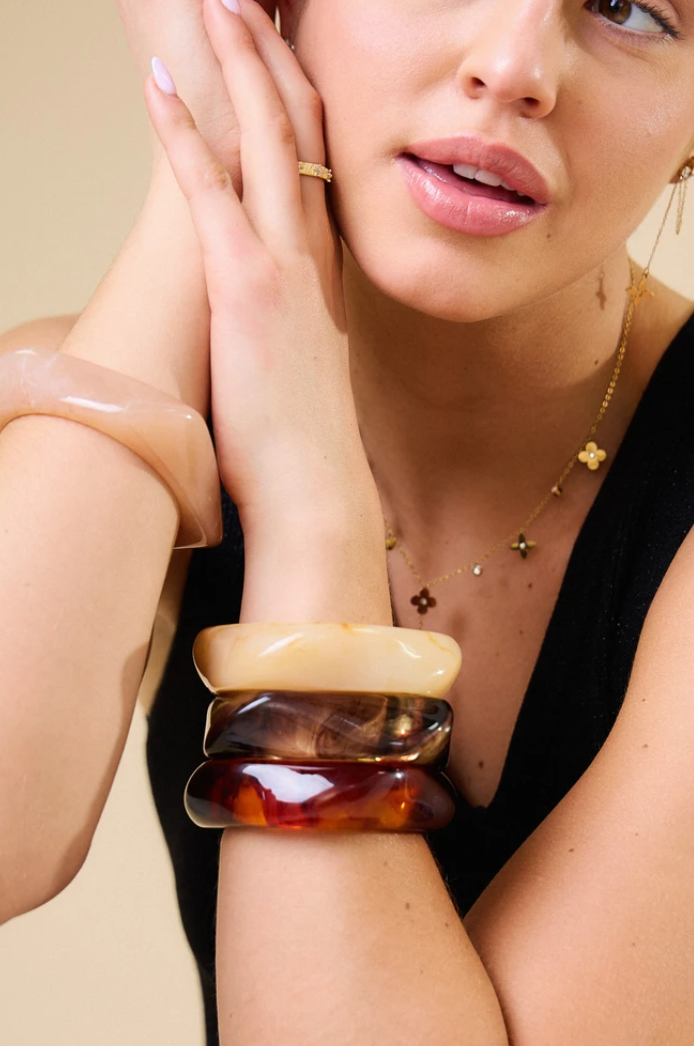 Bracelet géométrique en résine - LOUISE