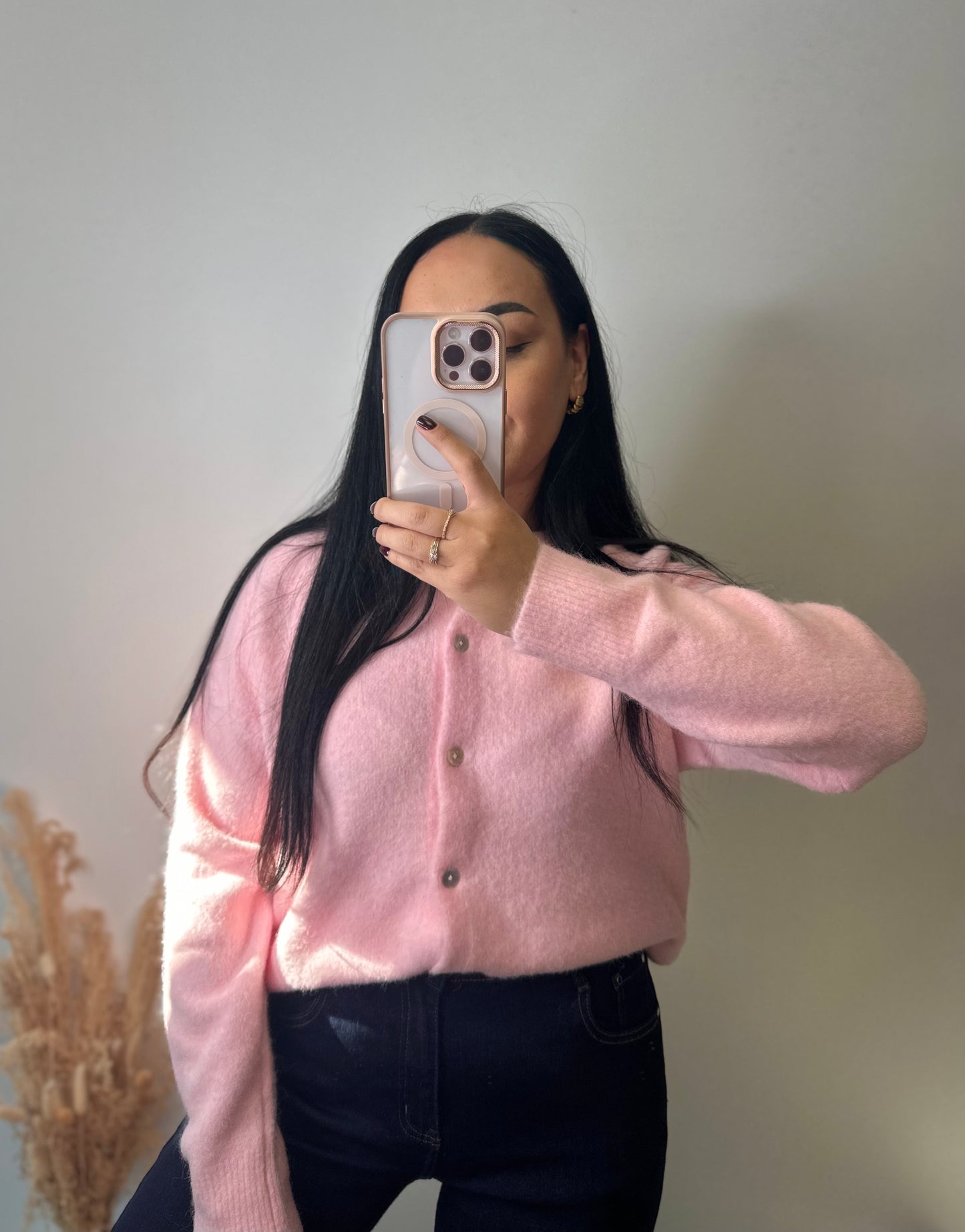 Gilet cocooning rose - GIULIA