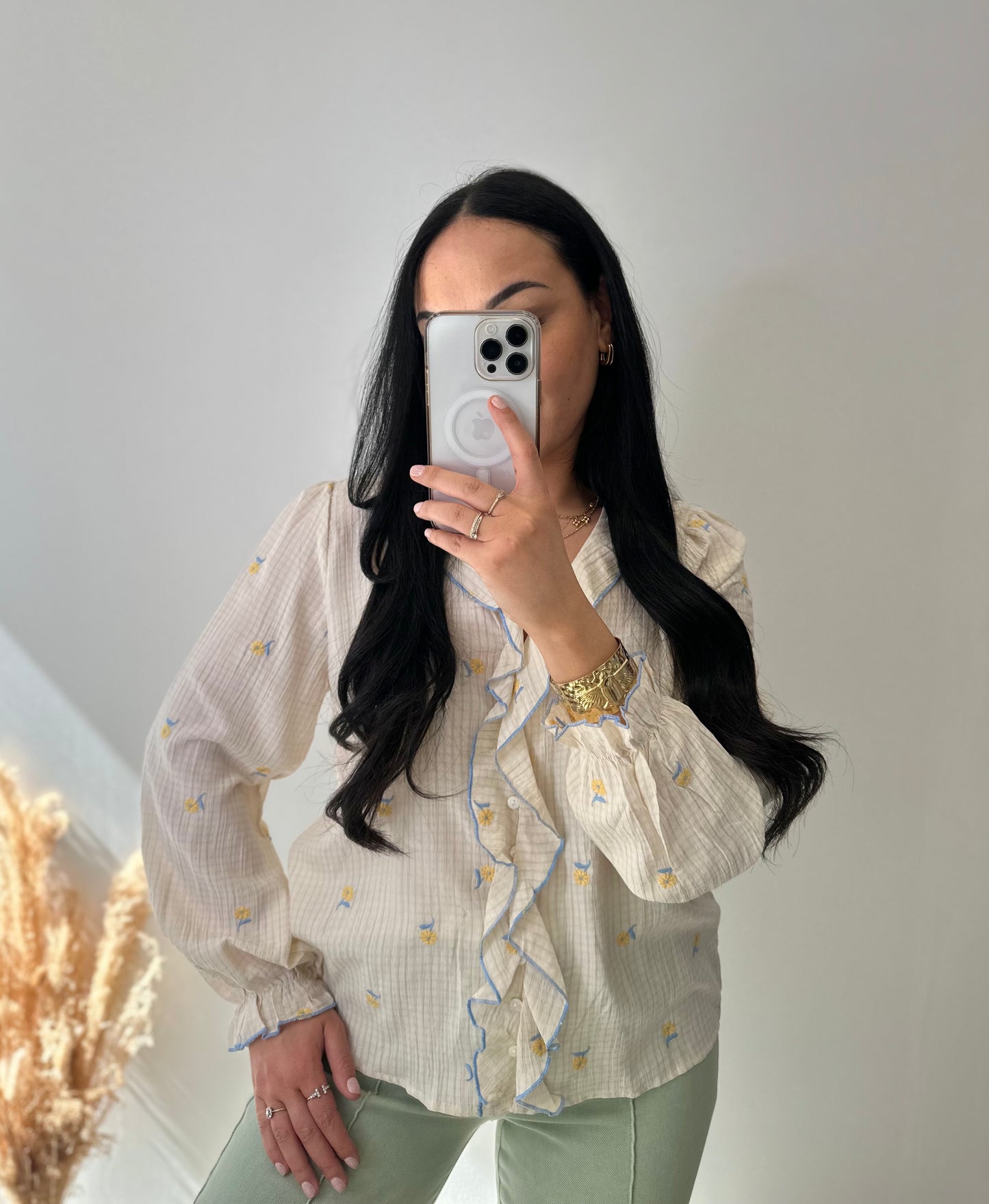 Chemise à motifs petites fleurs