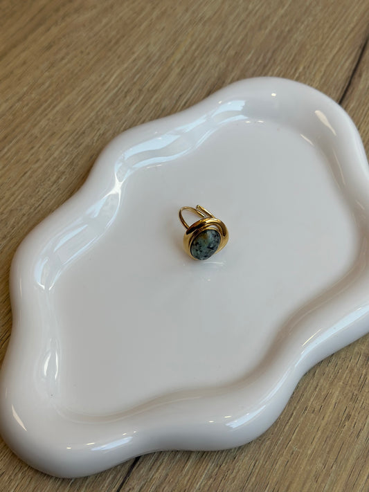 Bague à pierre verte