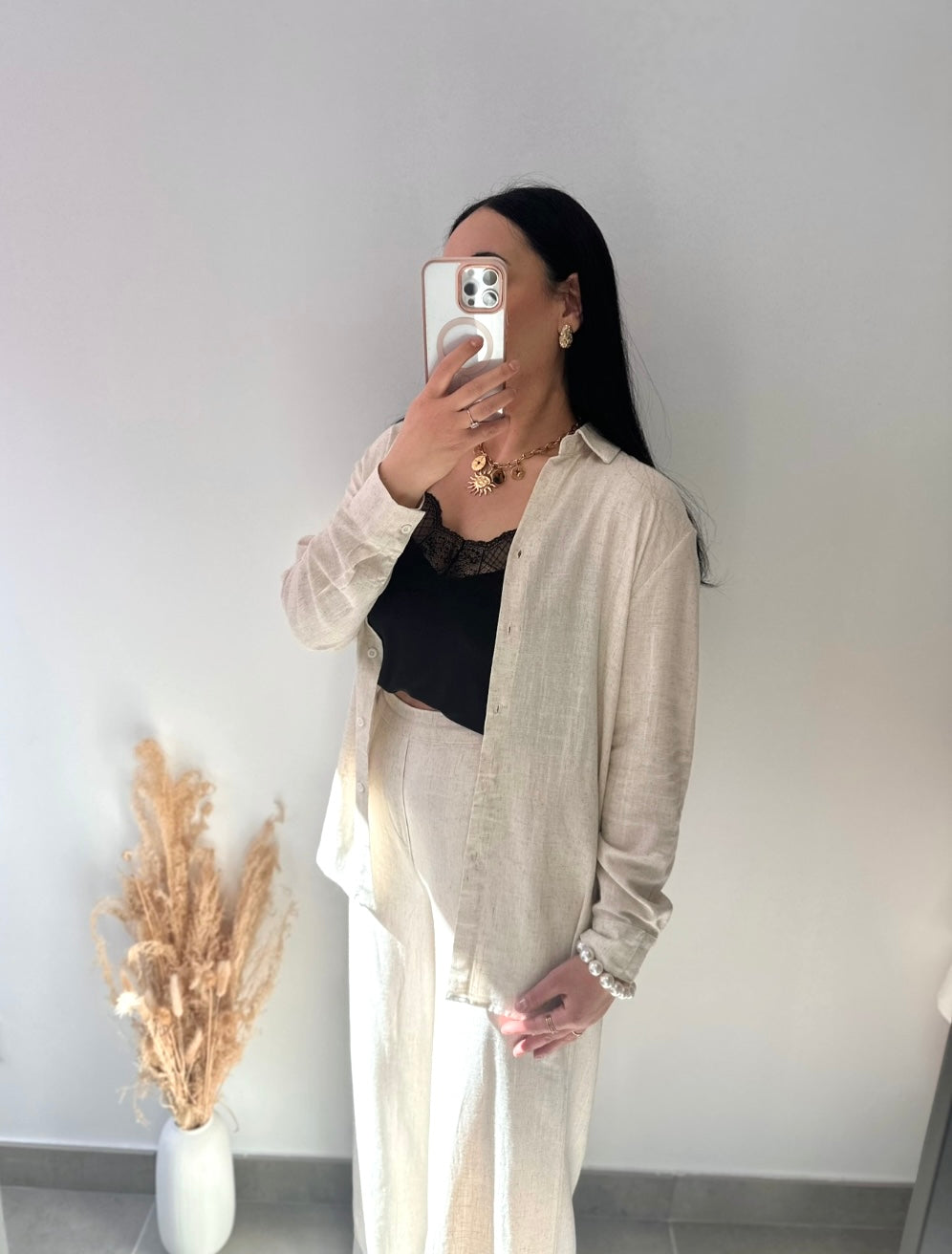 Chemise en lin écru - ADRIA