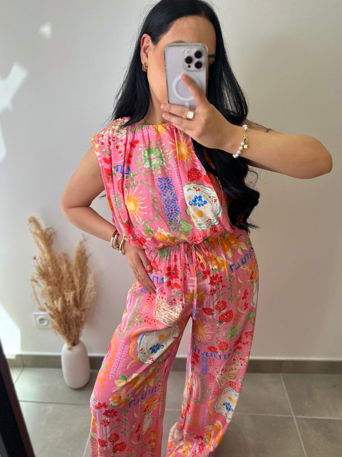 Top à motifs colorés