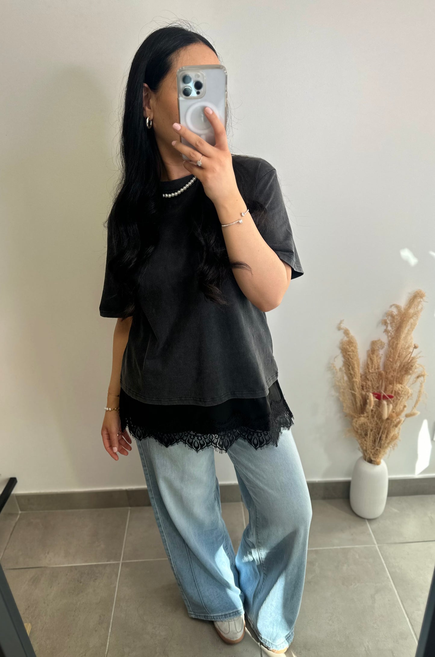 T-shirt à dentelles - LOUISE