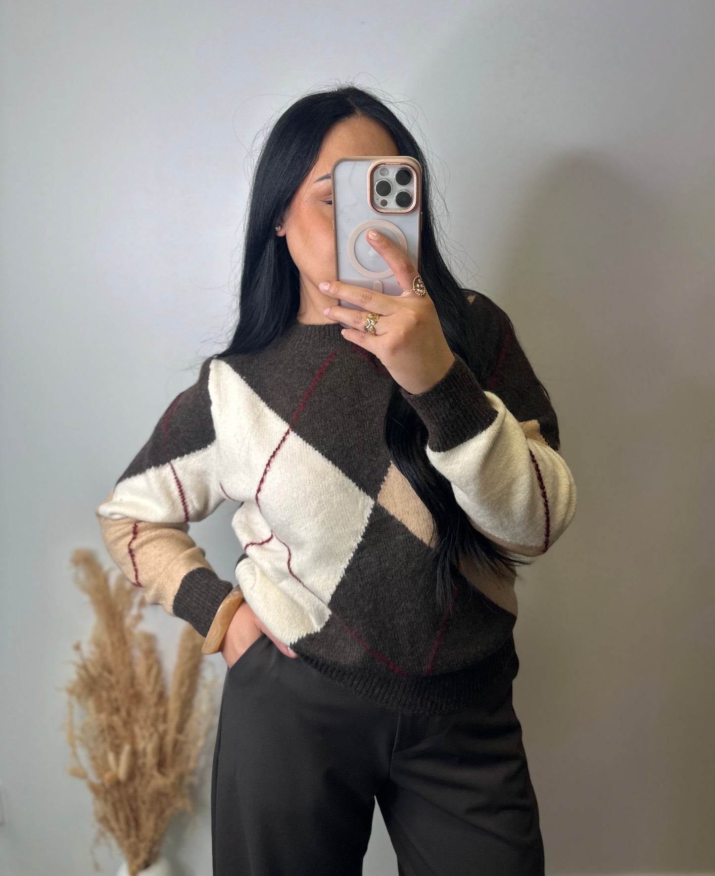 Pull en laine et viscose - JACQUARD