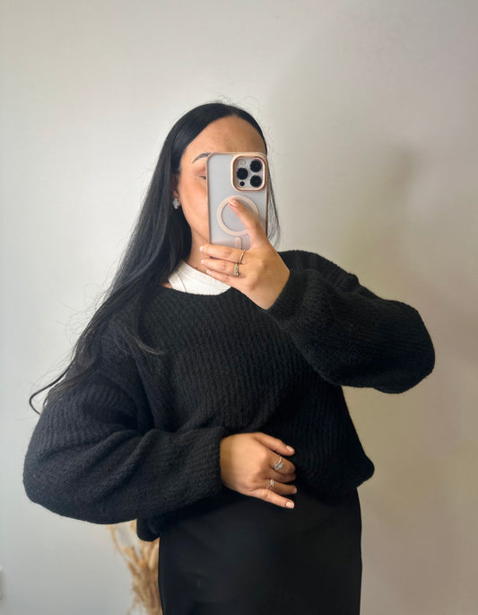 Pull doux manches boules - MAYA