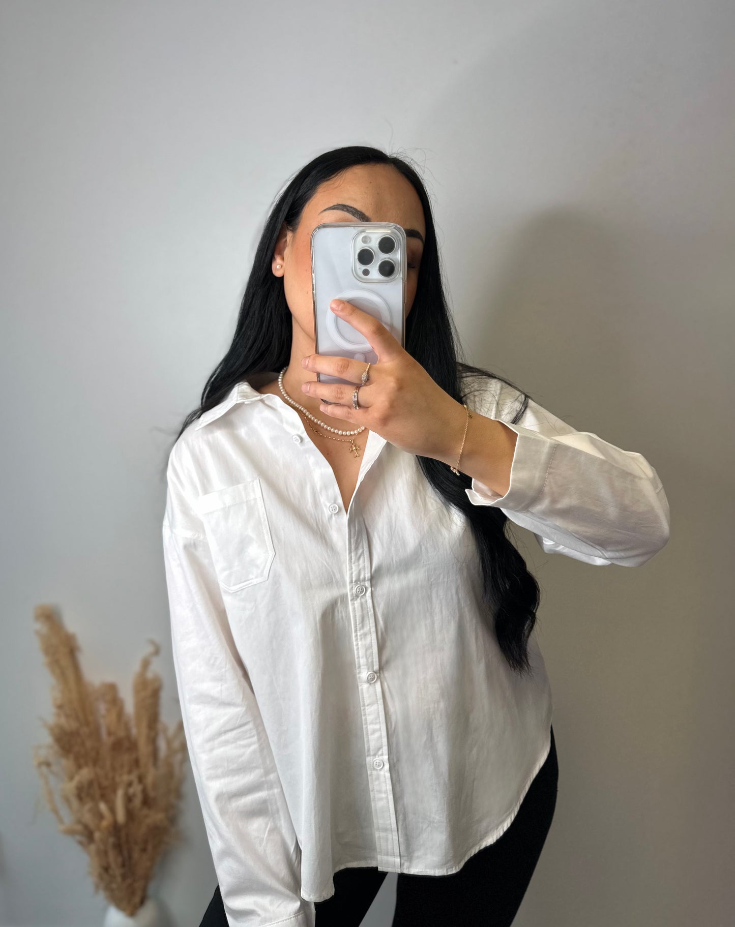 Chemise blanche boutonné au dos - MAËL