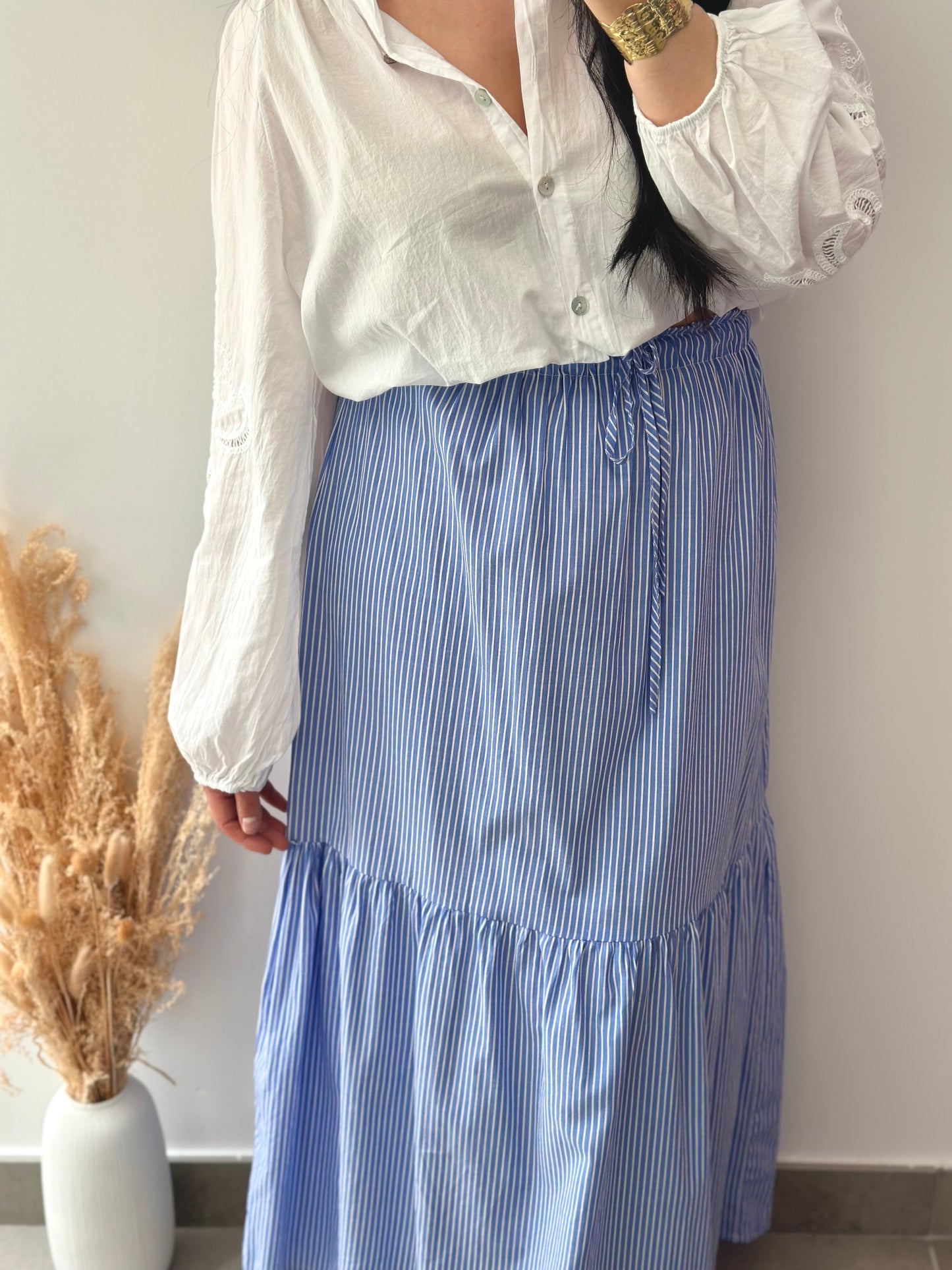 Jupe à rayures bleues - ÉVA