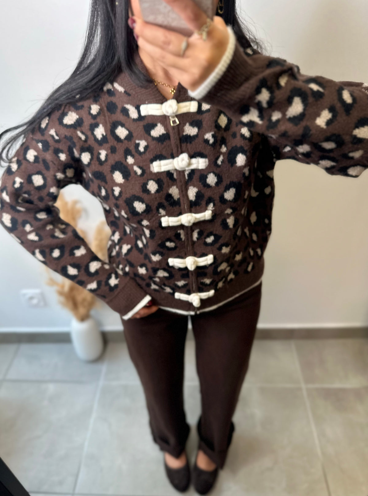 Gilet léopard chocolat à Brandebourg