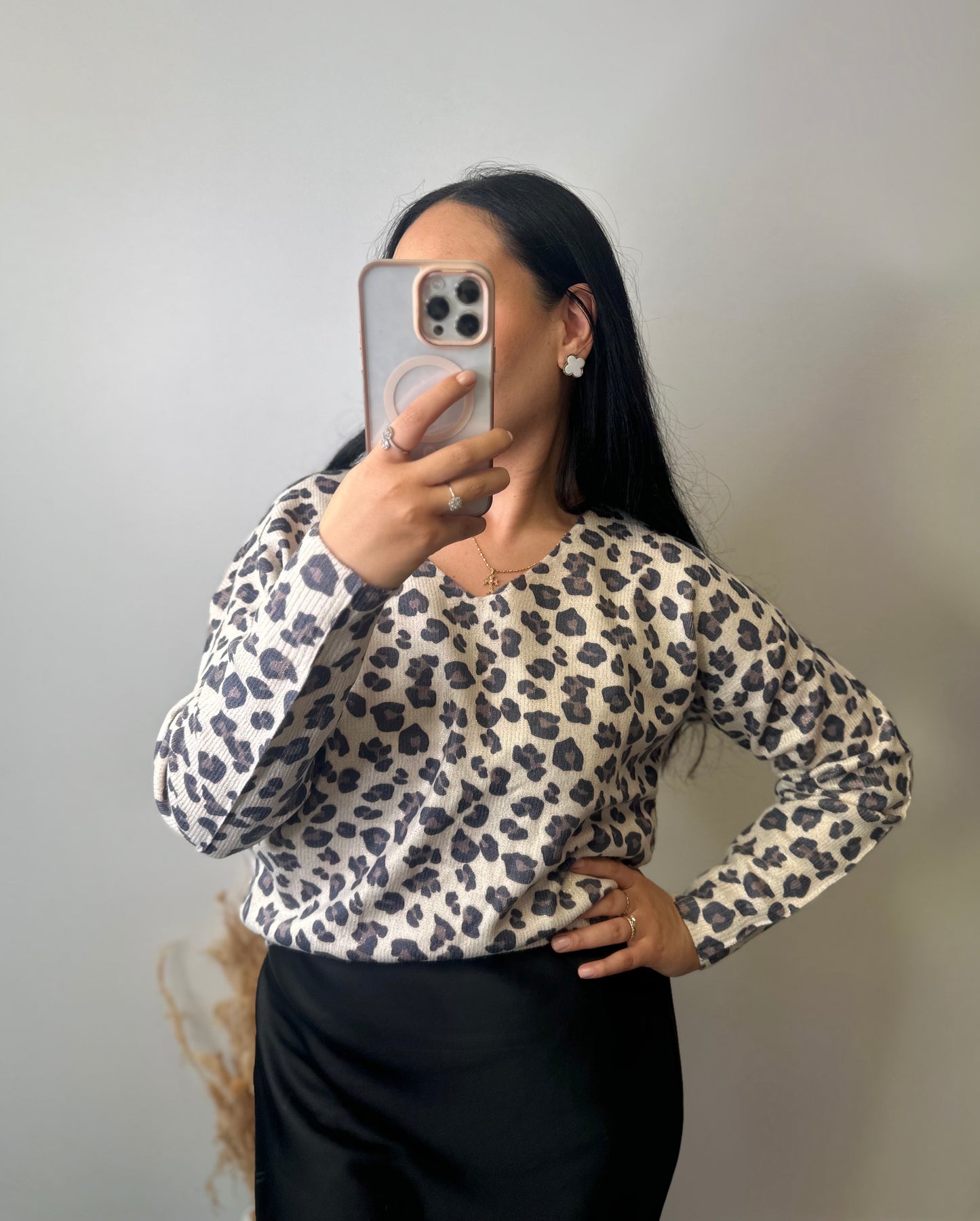 Pull à motifs léopard - LOU