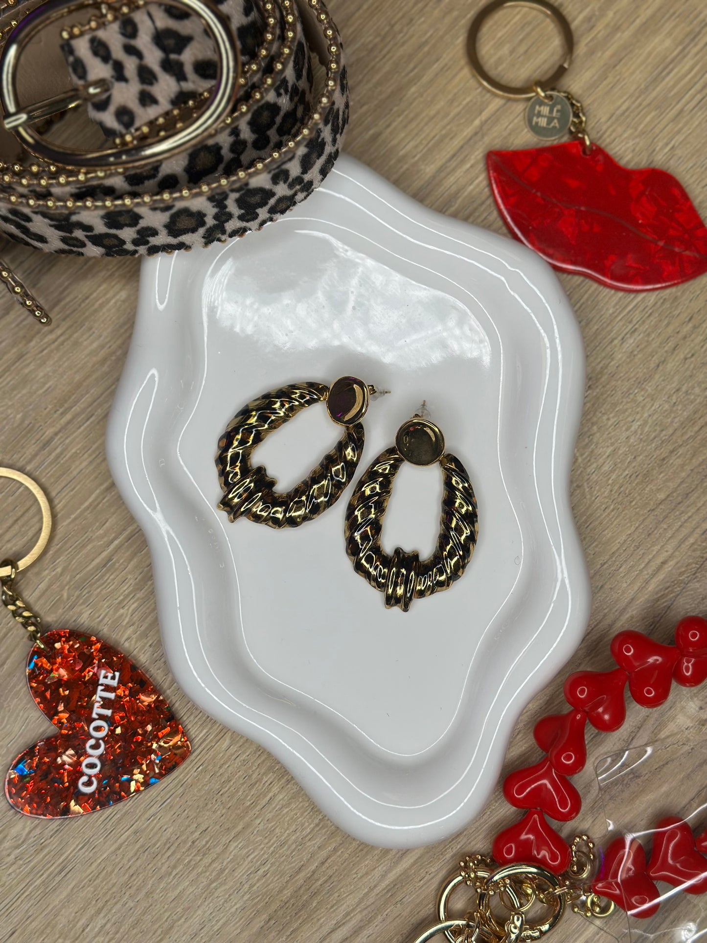 Boucles d’oreilles texturées léopard - CHIARA