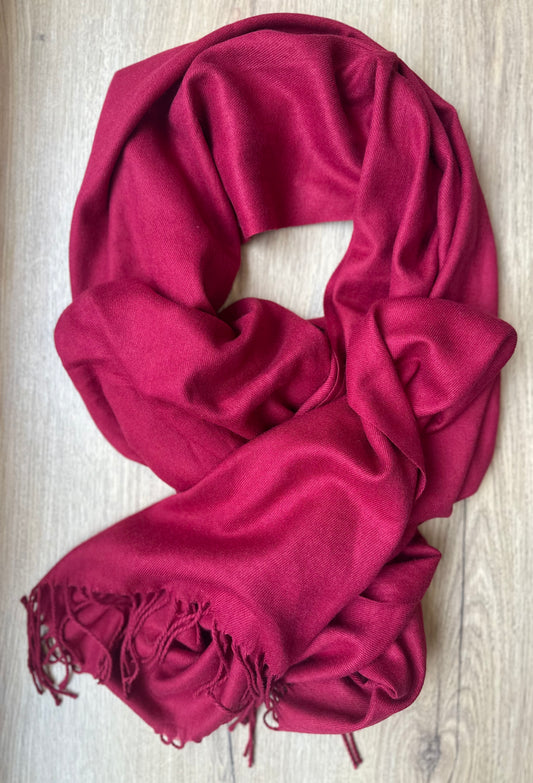 Écharpe en cachemire à franges