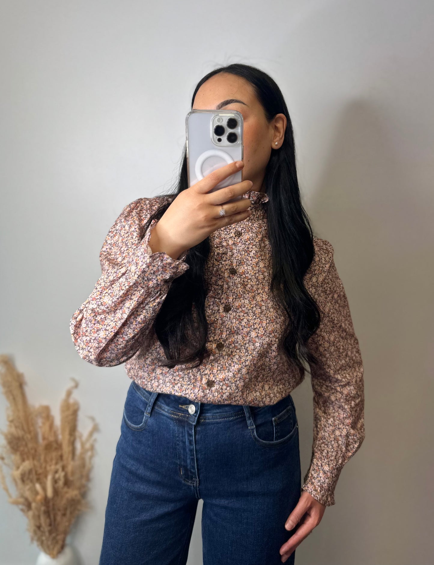 Chemise libertie à col montant - ALMA