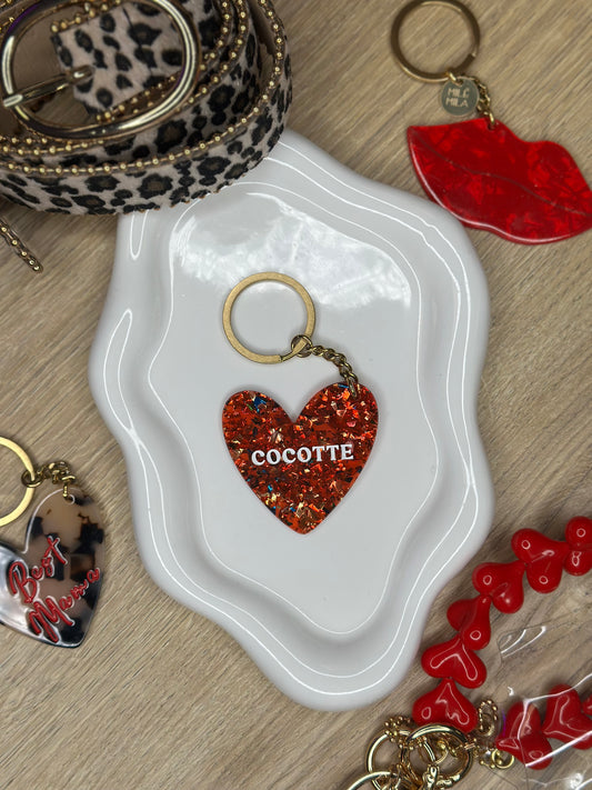 Porte clefs forme cœur - COCOTTE