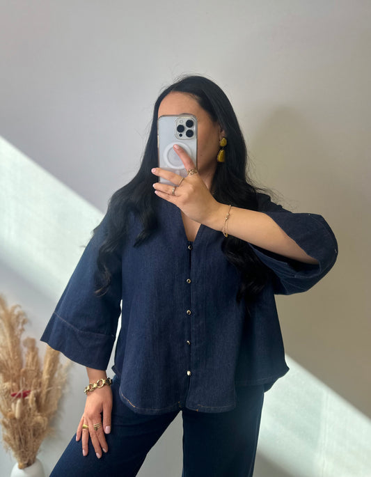 Blouse en jean brut - IRIS