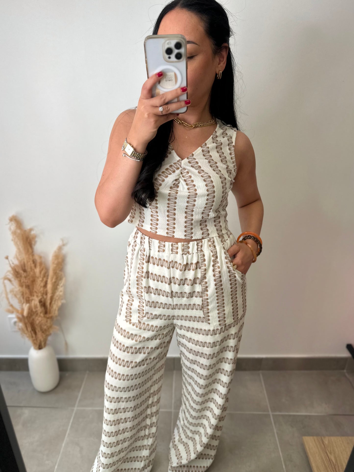 Ensemble à motifs style combinaison