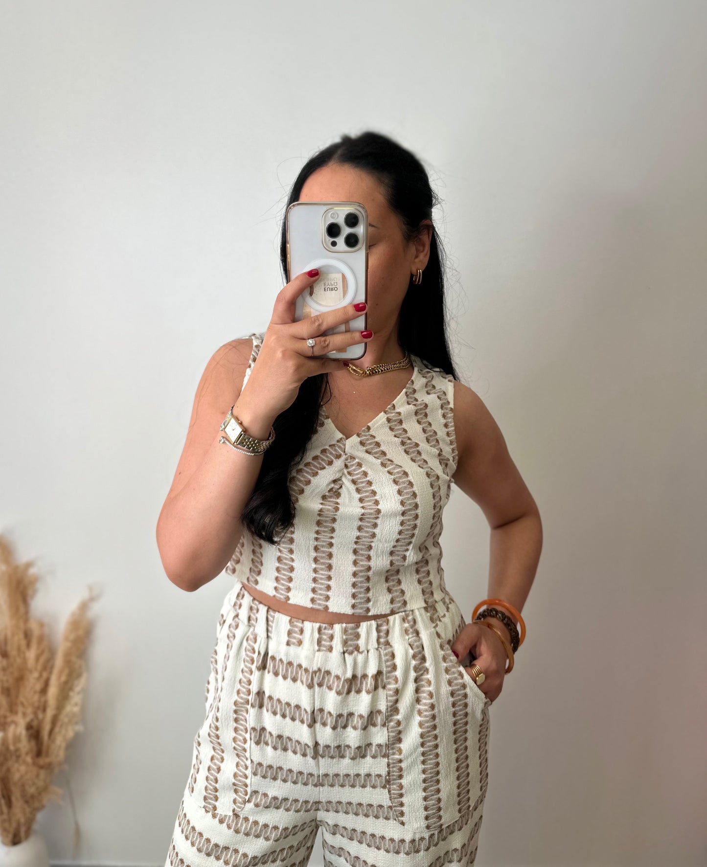 Ensemble à motifs style combinaison