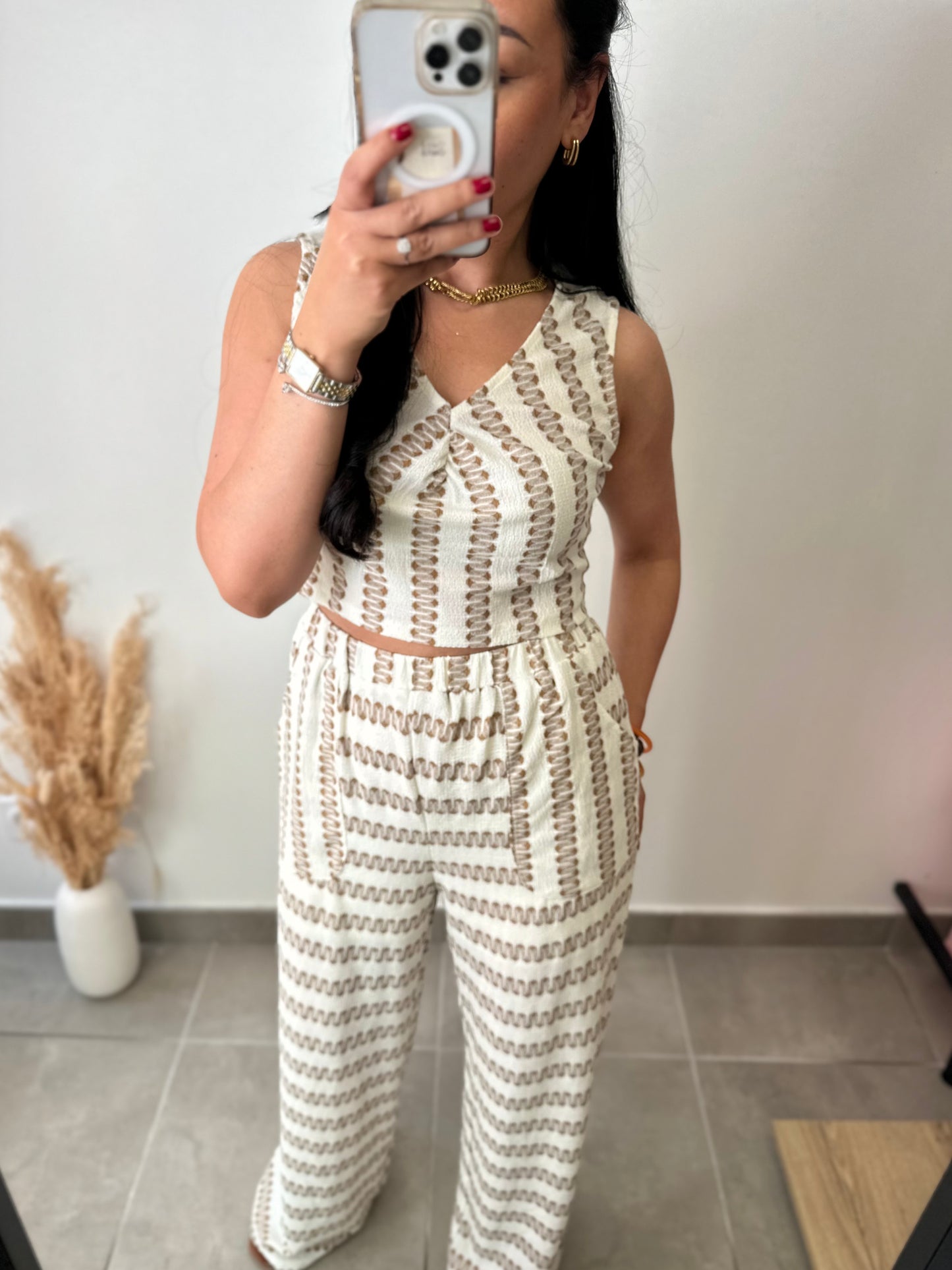 Ensemble à motifs style combinaison