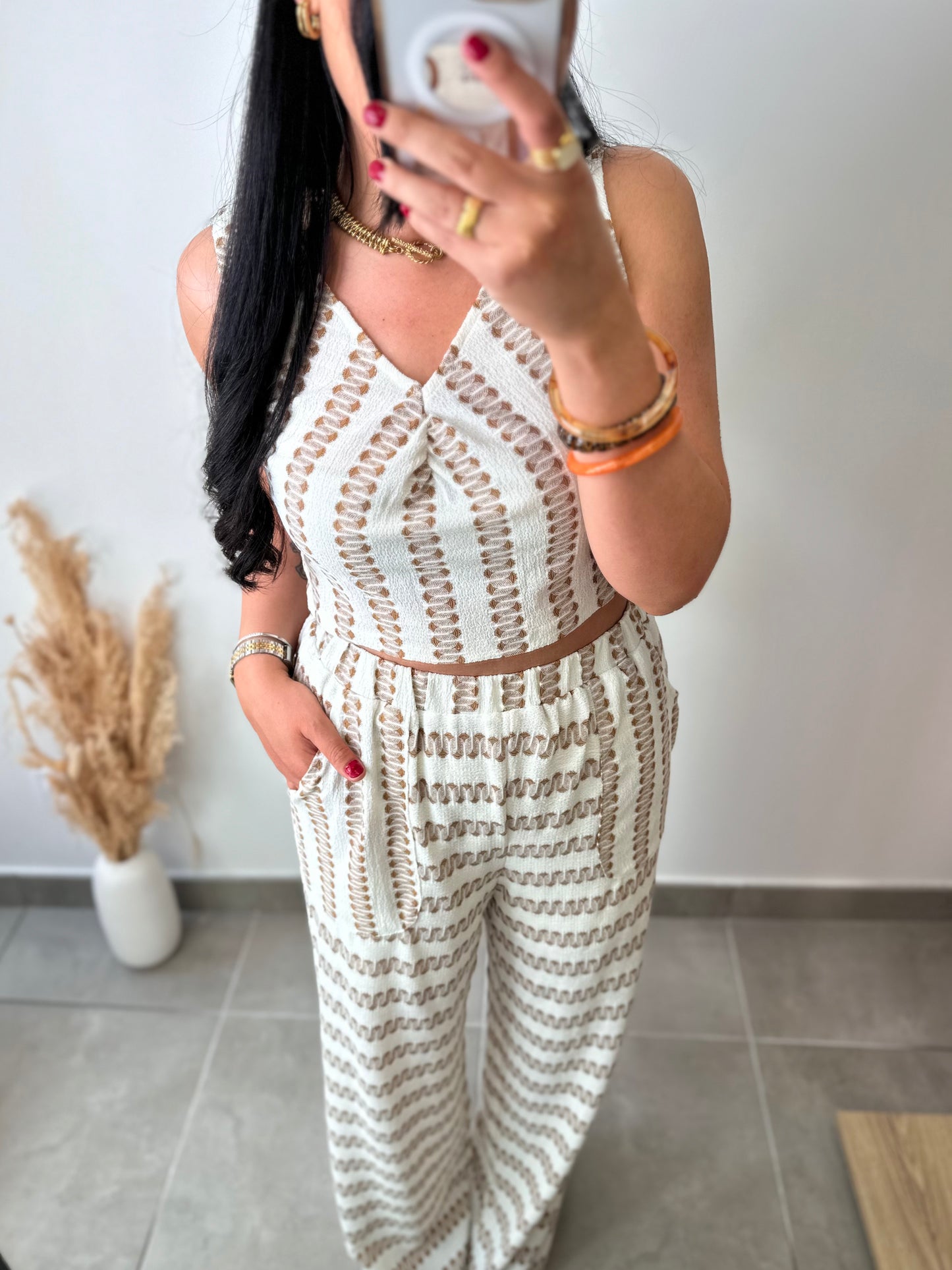 Ensemble à motifs style combinaison