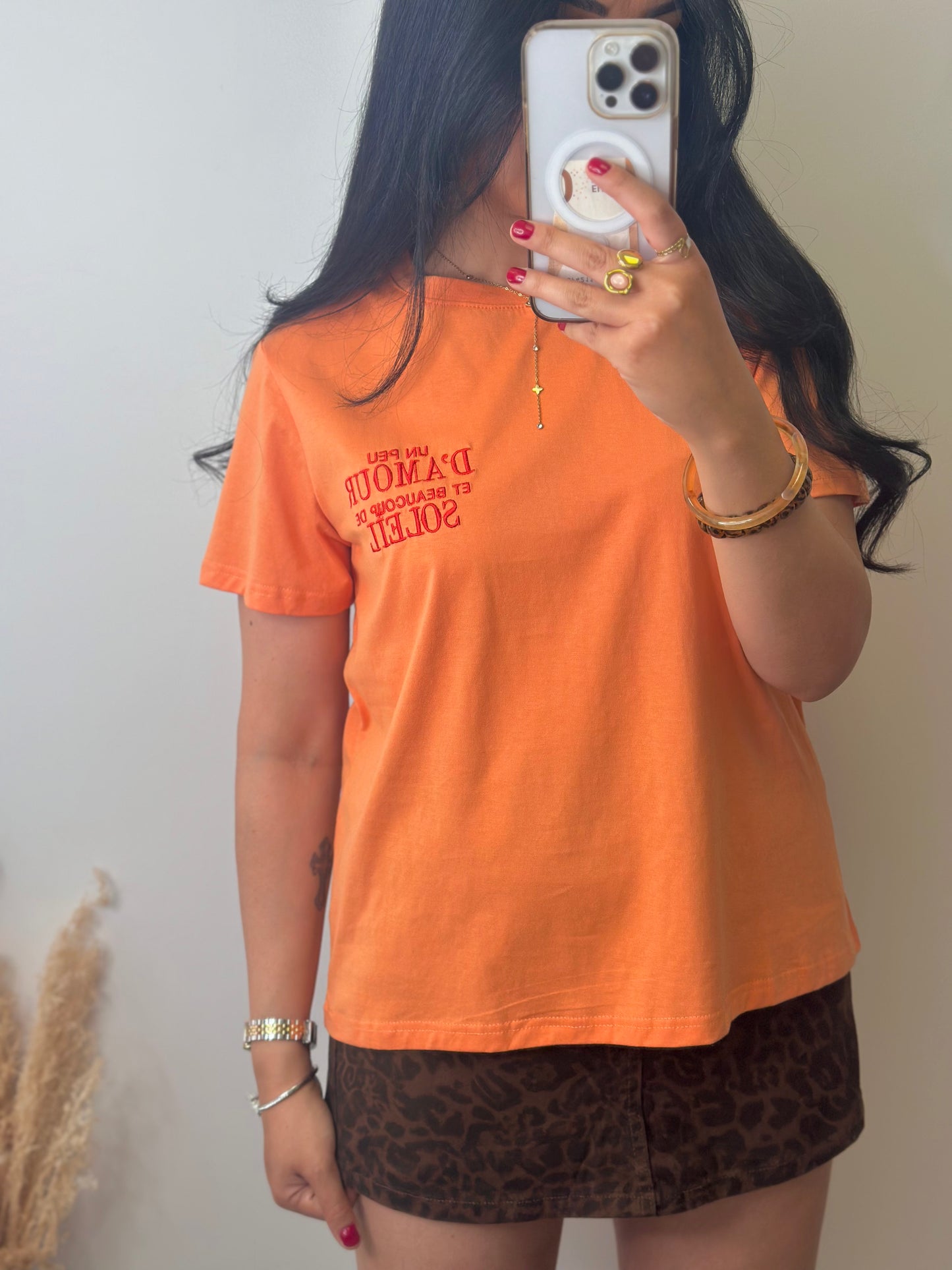 T-Shirt UN PEU D’AMOUR orange