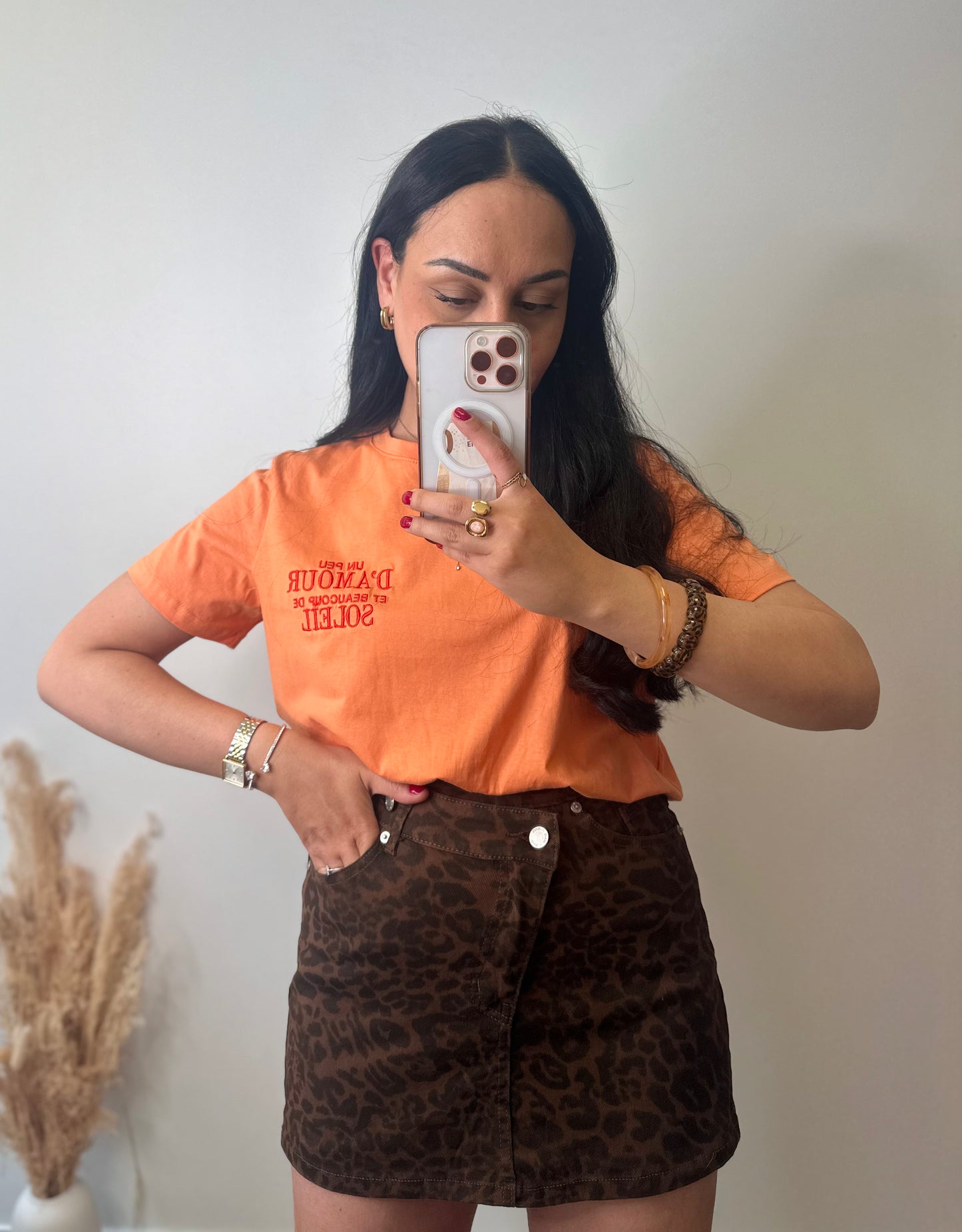 T-Shirt UN PEU D’AMOUR orange