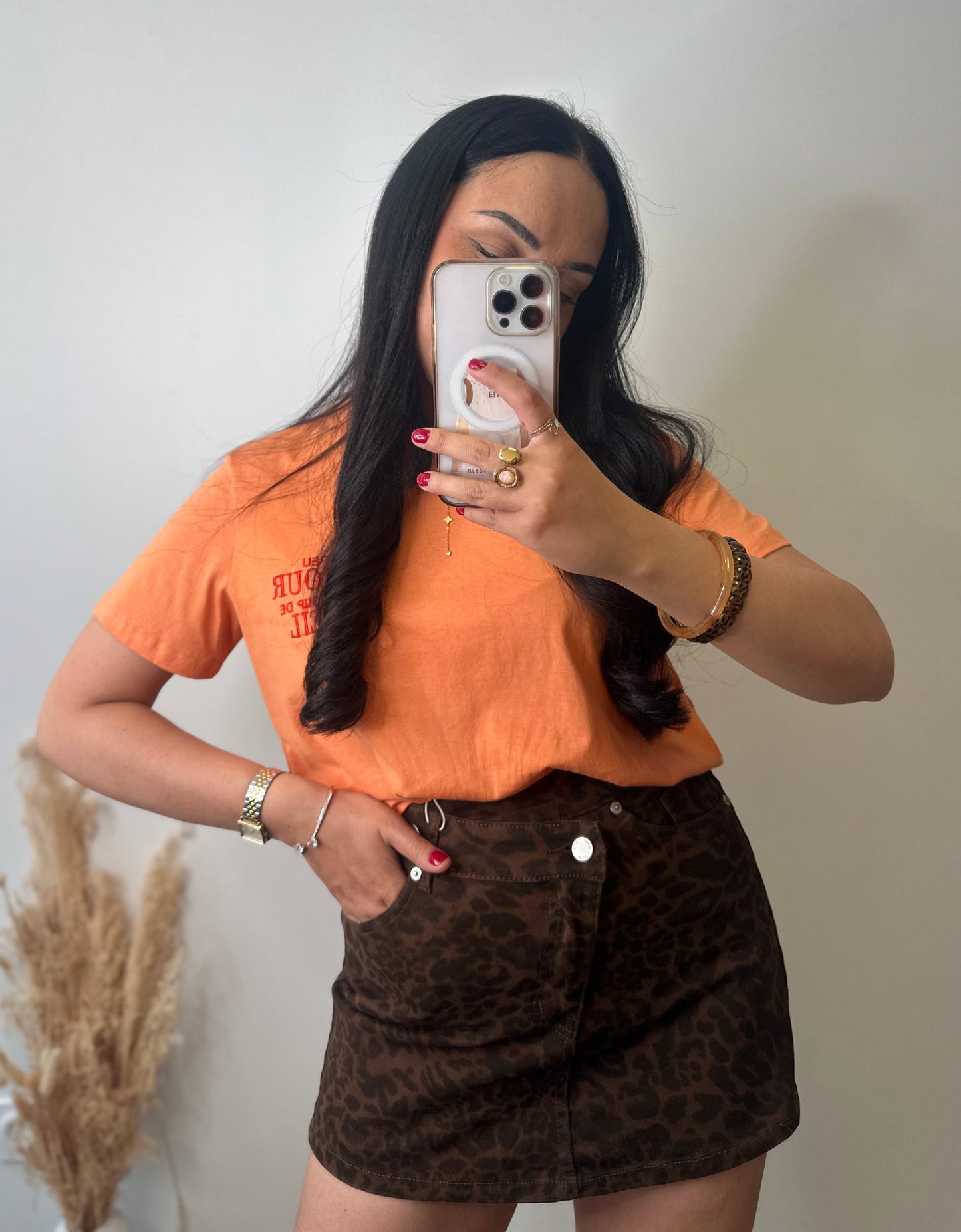 T-Shirt UN PEU D’AMOUR orange