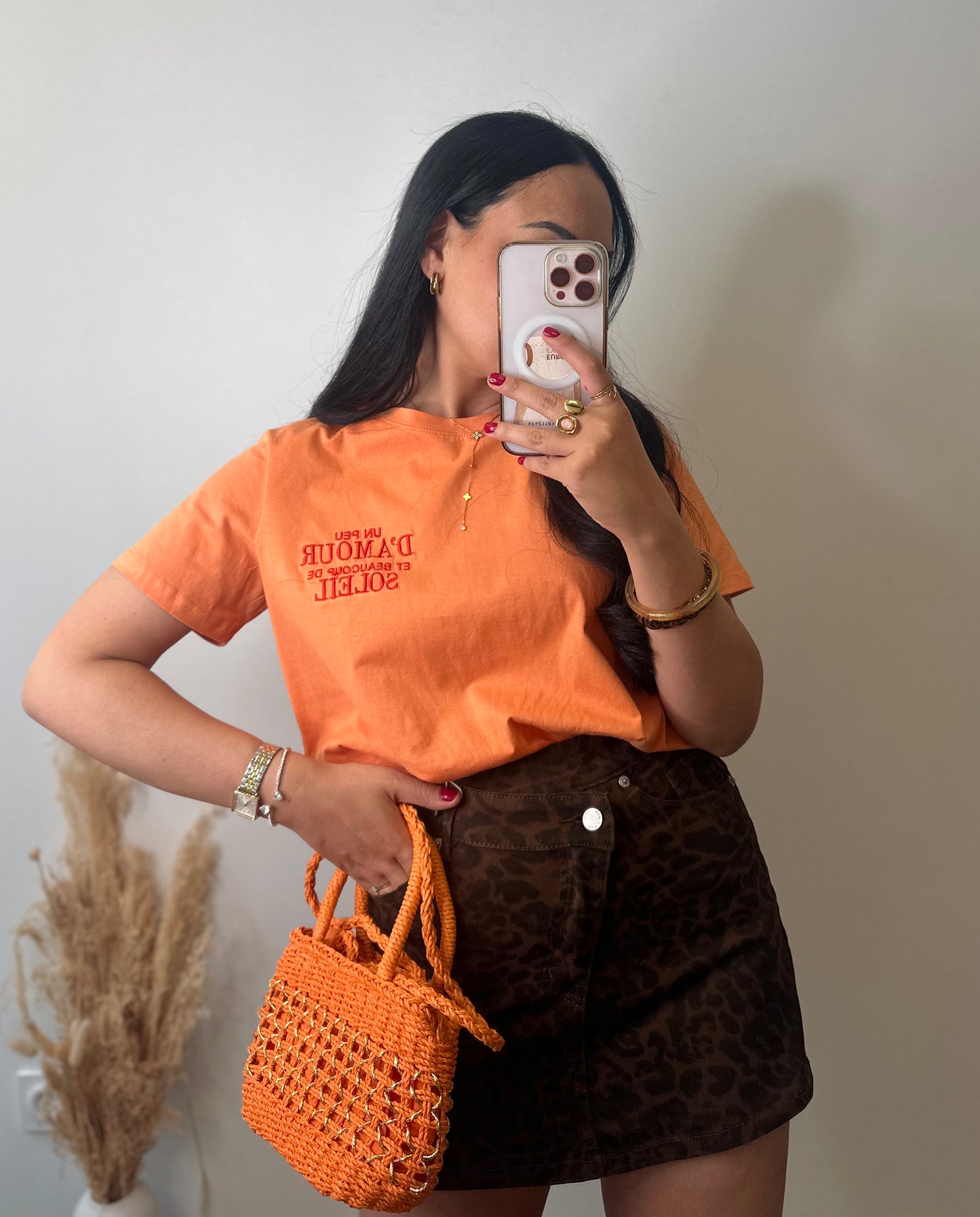 T-Shirt UN PEU D’AMOUR orange